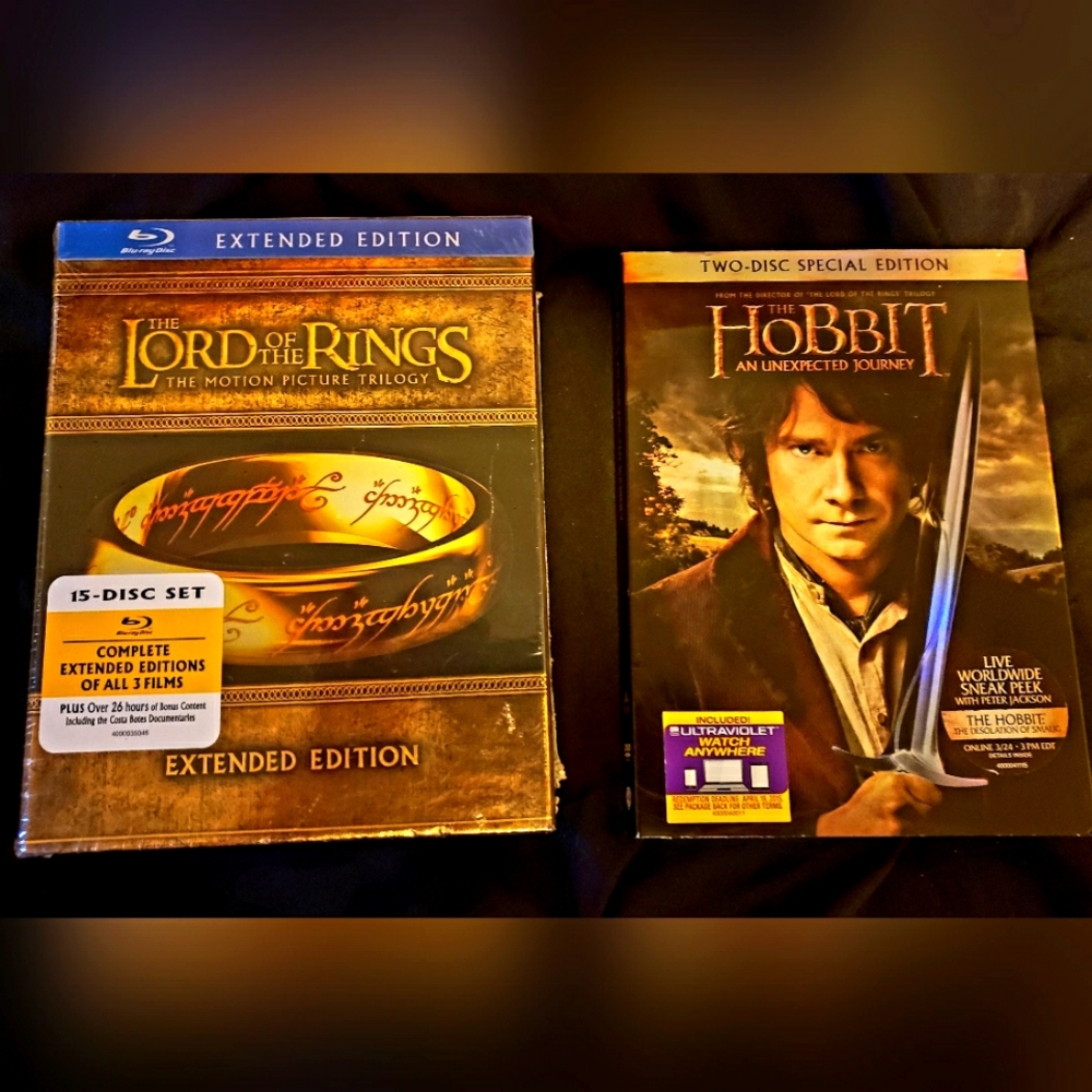 Lord of the Rings Extended BluRay - The Hobbit DVD Special Edition Sets